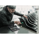 Wera 8100 SA 13 Juego de carracas Zyklop Comfort, 1/4", Kit de herramientas negro/Verde