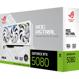 ASUS ROG Astral - -RTX5080-16G-WHITE NVIDIA GeForce RTX 5080 16 GB GDDR7, Tarjeta gráfica blanco, GeForce RTX 5080, 16 GB, GDDR7, 256 bit, 7680 x 4320 Pixeles, PCI Express 5.0