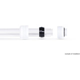 Alphacool Eiszapfen PRO 13mm HardTube Conector roscado G1/4 - Blanco, Conexión blanco/Negro