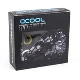 Alphacool Eiszapfen PRO 13mm HardTube Conector roscado G1/4 - Blanco, Conexión blanco/Negro