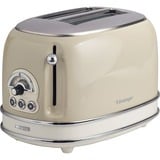 Ariete 0155 6 2 rebanada(s) 810 W Beige, Tostadora beige, 2 rebanada(s), Beige, Metal, Botones, Giratorio, 810 W, 220 - 240 V