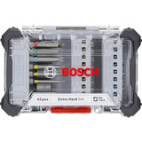 Bosch Juego de puntas para destornillador Extra Hard, 43 piezas, Conjuntos de bits gris/Negro
