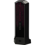Brennenstuhl Gaming Tower 9fach Luz RGB, Regleta negro