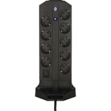 Brennenstuhl Gaming Tower 9fach Luz RGB, Regleta negro