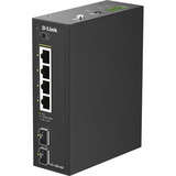 D-Link DIS-100G-06P switch No administrado L2 Gigabit Ethernet (10/100/1000) Energía sobre Ethernet (PoE) DIN rail Negro, Interruptor/Conmutador No administrado, L2, Gigabit Ethernet (10/100/1000), Energía sobre Ethernet (PoE), DIN rail