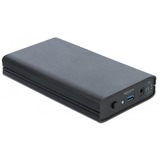 DeLOCK 42612 caja para disco duro externo Caja de disco duro (HDD) Negro 3.5", Caja de unidades negro, Caja de disco duro (HDD), 3.5", SATA, 5 Gbit/s, Conexión USB, Negro