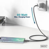 Digitus Cable de conexión de silicona USB 2.0 USB-C > USB-C negro