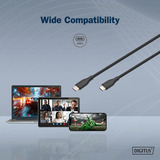 Digitus Cable de conexión de silicona USB 2.0 USB-C > USB-C negro
