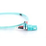 Digitus Cable de parche de fibra óptica, dúplex, conector LC > SC, multimodo OM3 turquesa
