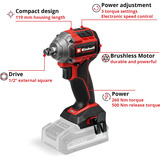 EINHELL 4326650, Tornillo de percusión rojo/Negro