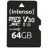 Intenso 3433490 memoria flash 64 GB MicroSDXC UHS-I Clase 10, Tarjeta de memoria 64 GB, MicroSDXC, Clase 10, UHS-I, 100 MB/s, 45 MB/s