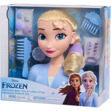 Just Play Disney Frozen 2 Básico Cabeza de Estilismo Elsa, Cabeza de maquillaje y peluquería 