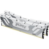 Kingston FURY FURY 48GB 8400MT/s DDR5 CL40 CUDIMM (Kit of 2) Renegade White XMP, Memoria RAM plateado/Negro, 48 GB, 2 x 24 GB, DDR5, 288-pin DIMM