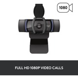 Logitech 960-001252 cámara web 1920 x 1080 Pixeles USB Negro, Webcam negro, 1920 x 1080 Pixeles, Full HD, 30 pps, 720p, 1080p, Tapa de privacidad, 78°