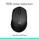 Logitech M330 Silent Plus ratón mano derecha RF inalámbrico Mecánico 1000 DPI negro, mano derecha, Mecánico, RF inalámbrico, 1000 DPI, Negro