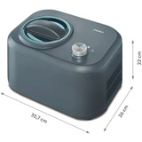 Medion LIFE Máquina de helados MD 10169, Heladera negro/Acero fino