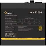 Ocypus Iota P1000 Black, Fuente de alimentación de PC negro