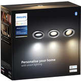 Philips Hue White Ambiance Milliskin foco empotrable paquete de 3, Luz de LED plateado