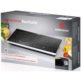 Rommelsbacher CT 3410/IN hobs Negro, Blanco Encimera Con placa de inducción 2 zona(s), Placa de cocción negro/Plateado, Negro, Blanco, Encimera, Con placa de inducción, Vidrio y cerámica, 2 zona(s), 1400 W