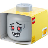 Room Copenhagen Cabeza de almacenamiento LEGO "Zombie", grande, Caja de depósito gris