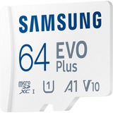 SAMSUNG MB-MC64S 64 GB MicroSDXC UHS-I, Tarjeta de memoria blanco, 64 GB, MicroSDXC, UHS-I, 160 MB/s, Class 1 (U1), V10