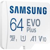 Samsung MB-MC64S 64 GB MicroSDXC UHS-I, Tarjeta de memoria blanco, 64 GB, MicroSDXC, UHS-I, 160 MB/s, Class 1 (U1), V10