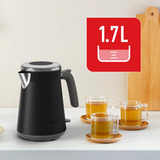 Tefal Acero inoxidable, Hervidor de agua negro/Acero fino