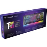 Turtle Beach Vulcan II Max teclado Juego USB QWERTZ Alemán Negro, Teclado para gaming negro/Transparente, Alámbrico, USB, Switch de tecla optomecánico, QWERTZ, LED RGB, Negro