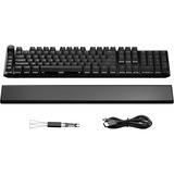 be quiet! Light Mount Silent Linear FR ISO teclado Juego USB AZERTY Francés Negro, Teclado para gaming negro, Alámbrico, USB, Interruptor mecánico, AZERTY, LED RGB, Negro