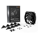 be quiet! SILENT WINGS 4 | 120mm PWM Carcasa del ordenador Ventilador 12 cm Negro 1 pieza(s) negro, Ventilador, 12 cm, 2500 RPM, 31,2 dB, 76,7 cfm, 130,31 m³/h