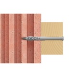 fischer Taco de vástago largo SXR 6x60 Z, Pasador gris claro