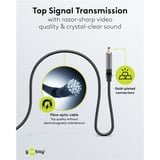 goobay 76276, Cable negro/Gris