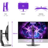 AOC AGON PRO AG326UZD2 QD-OLED, Monitor de gaming negro/Plateado