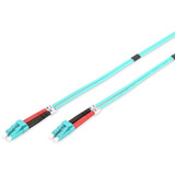 Digitus Cable de parcheo LWL, dúplex, conector LC > LC, multimodo OM3 turquesa