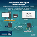 Digitus Set extensor KVM HDMI, Alargador de HDMI negro