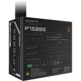 GIGABYTE P750BS Fuente de Alimentación - PCI-E 6+2 Pin x 4, 80 PLUS Bronze, Ventilador de 120 mm, Compatible con ATX, Enchufe EU, Fuente de alimentación de PC negro, 80 PLUS Bronze, Ventilador de 120 mm, Compatible con ATX, Enchufe EU, 750 W, 200 - 240 V, 50/60 Hz, 6 A, Activo, 100 W
