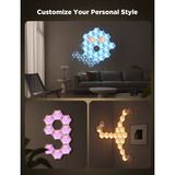 Govee Paneles de luz hexagonales Glide Ultra paquete de 7, Luz de LED gris