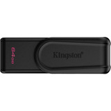 Kingston DataTraveler 64GB Portable USB 3.2 Gen 1 Exodia S (Black/Black), Lápiz USB negro, 64 GB, USB tipo A, 3.2 Gen 1 (3.1 Gen 1), Girar, 8,32 g, Negro