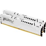 Kingston FURY FURY Beast 64GB 6400MT/s DDR5 CL32 DIMM (Kit of 2) White EXPO, Memoria RAM blanco, 64 GB, 2 x 32 GB, DDR5, 288-pin DIMM, Blanco