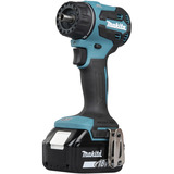 Makita Taladro atornillador a batería con sistema de cabezal intercambiable DDF491ZJ01, 18 Voltios, Taladro/destornillador azul/Negro