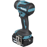 Makita Taladro atornillador a batería con sistema de cabezal intercambiable DDF491ZJ01, 18 Voltios, Taladro/destornillador azul/Negro