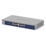 Netgear GS516-300EUS switch No administrado Gigabit Ethernet (10/100/1000) Gris, Interruptor/Conmutador No administrado, Gigabit Ethernet (10/100/1000), Montaje en rack