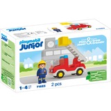 PLAYMOBIL Junior: Vehículo escalera de bomberos, Juegos de construcción 