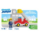 PLAYMOBIL Junior: Vehículo escalera de bomberos, Juegos de construcción 