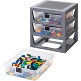 Room Copenhagen LEGO Estantería con cajones set de 3, Caja de depósito gris