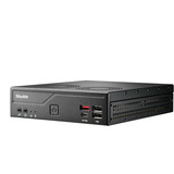 Shuttle Slim PC DH810 1,35 l tamaño PC Negro LGA 1851 (Socket V1), Barebone negro, 1,35 l tamaño PC, Mini PC barebone, LGA 1851 (Socket V1), DDR5-SDRAM, M.2, PCI Express, SATA, 120 W