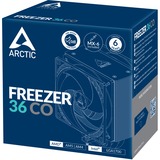 ARCTIC Freezer 36 CO Procesador Refrigerador de aire 12 cm Negro, Plata 1 pieza(s), Disipador de CPU aluminio/Negro, Refrigerador de aire, 12 cm, 200 RPM, 1800 RPM, Negro, Plata