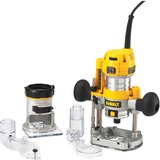 DEWALT D26204K Plata, Amarillo 27000 RPM 900 W, Fresadora amarillo/Plateado, Plata, Amarillo, 27000 RPM, 6,8 (5/16"), 16000 RPM, 5,5 cm, 7 m/s²