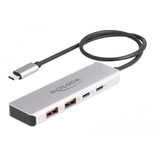 DeLOCK 64230, Hub USB gris