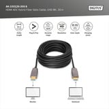Digitus Cable híbrido de fibra óptica HDMI AOC, UHD 8K negro